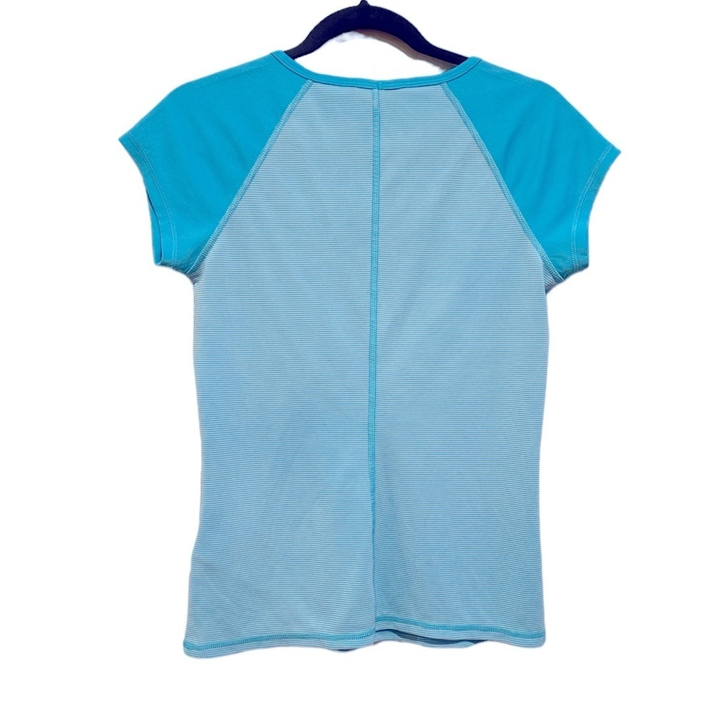 THE NORTH FACE GORPCORE STRIPE BLUE SHORT SLEEVE CREW NECK TOP S - Picture 3 of 11